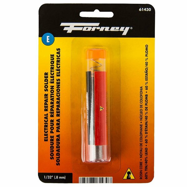 Forney Solder, Electrical Repair, Rosin Core, 1/32 in, .3 Ounce 61430